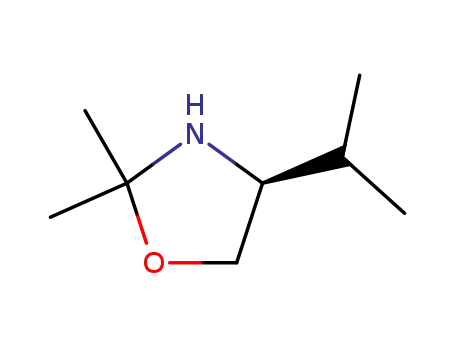 Molecular Structure of 124716-43-4 (Oxazolidine, 2,2-dimethyl-4-(1-methylethyl)-, (S)-)