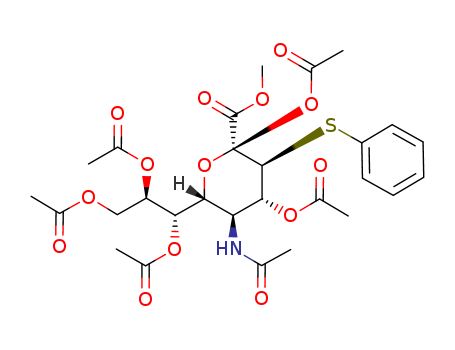 5-(Acetylamino)-5-deoxy-3-S-phenyl-3-thio-D-erythro-α-L-gluco-2-nonulopyranosonic Acid Methyl Ester 2,4,7,8,9-Pentaacetate
