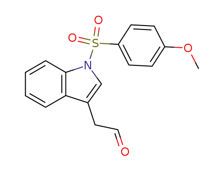 Molecular Structure of 123843-23-2 (1H-Indole-3-acetaldehyde, 1-[(4-methoxyphenyl)sulfonyl]-)