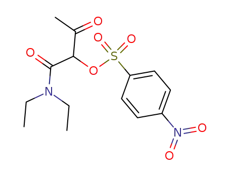 Molecular Structure of 135878-39-6 (N,N-diethyl-2-((p-nitrobenzenesulfonyl)oxy)-3-oxobutanamide)