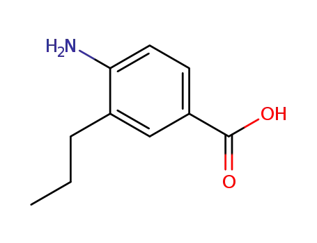 Molecular Structure of 194809-00-2 (Benzoic acid, 4-amino-3-propyl-)