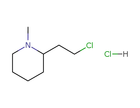 Molecular Structure of 58878-37-8 (2-(2-Chloroethyl)-1-methylpiperidine hydrochloride)