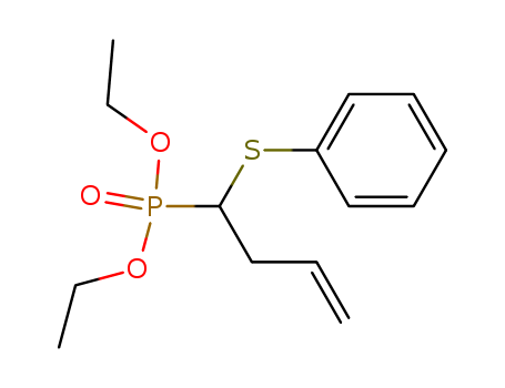 Molecular Structure of 194999-08-1 (Phosphonic acid, [1-(phenylthio)-3-butenyl]-, diethyl ester)