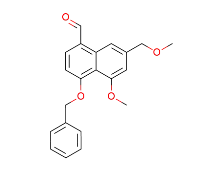 Molecular Structure of 253307-93-6 (4-(BENZYLOXY)-5-METHOXY-7-(METHOXYMETHYL)-1-NAPHTHALDEHYDE)