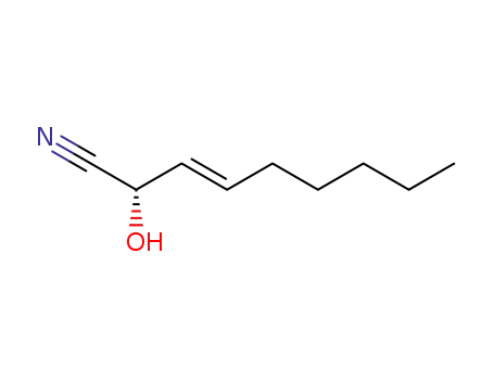 Molecular Structure of 186087-75-2 ((E)-(S)-2-Hydroxy-non-3-enenitrile)