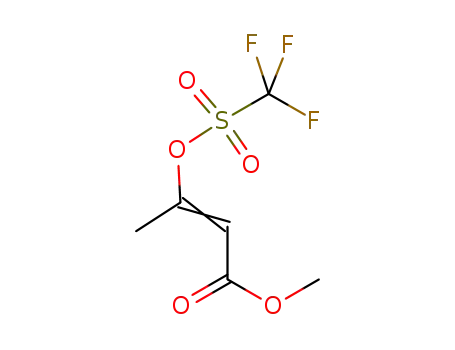 Molecular Structure of 133559-43-0 (3-TRIFLUOROMETHANESULFONYLOXY-BUT-2-ENOIC ACID METHYL ESTER)