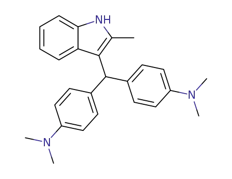 Molecular Structure of 88103-98-4 (BIS(4-N,N-DIMETHYL AMINOPHENYL)-(2-METHYL INDOL-3-YL)METHANE)