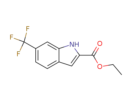 Molecular Structure of 327-21-9 (ETHYL 6-(TRIFLUOROMETHYL)-INDOLE-2-CARBOXYLATE)