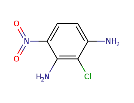 Molecular Structure of 261764-92-5 (1,3-BENZENEDIAMINE, 2-CHLORO-4-NITRO-)
