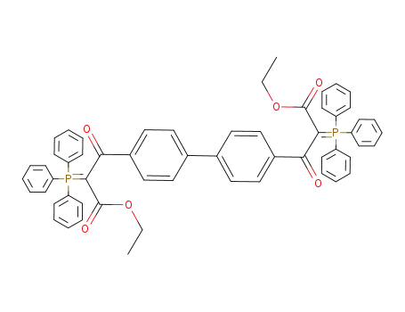 Molecular Structure of 247113-60-6 (4,4'-bis[(ethoxycarbonyl)(triphenylphosphoranylidene)acetyl]biphenyl)