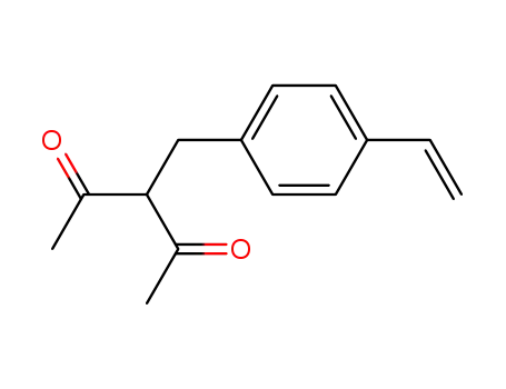 Molecular Structure of 59990-73-7 (2,4-Pentanedione, 3-[(4-ethenylphenyl)methyl]-)
