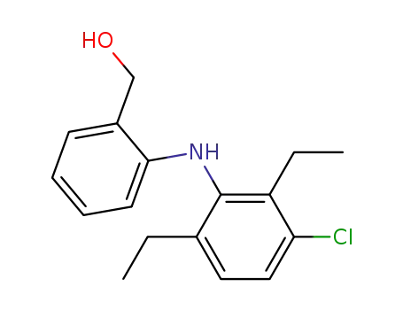 Molecular Structure of 269061-84-9 ([2-(3-chloro-2,6-diethyl-phenylamino)-phenyl]-methanol)
