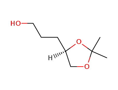 Molecular Structure of 133008-08-9 ((R)-2,2-DIMETHYL-1,3-DIOXOLANE-4-PROPANOL)
