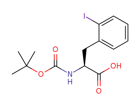 Molecular Structure of 273221-78-6 (BOC-PHE(2-I)-OH)