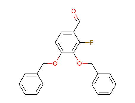 Molecular Structure of 61338-96-3 (Benzaldehyde, 2-fluoro-3,4-bis(phenylmethoxy)-)