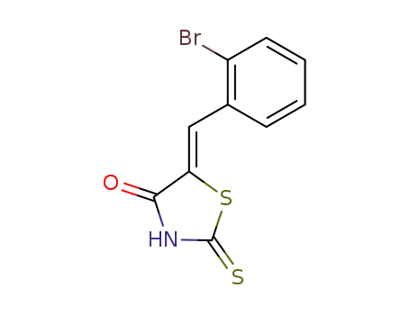 Molecular Structure of 5503-75-3 (5-[(2-bromophenyl)methylidene]-2-sulfanylidene-thiazolidin-4-one)