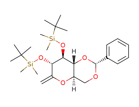 Molecular Structure of 498554-05-5 ((1R,3R,6R,9R,10S)-9,10-bis(tert-butyldimethylsilyloxy)-8-methylene-3-phenyl-2,4,7-trioxabicyclo[4.4.0]decane)