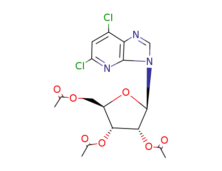 Molecular Structure of 57521-46-7 (1-(5,7-dichloro-imidazo[4,5-<i>b</i>]pyridin-3-yl)-<i>O</i><sup>2</sup>,<i>O</i><sup>3</sup>-isopropylidene-β-<i>D</i>-1-deoxy-ribofuranose)