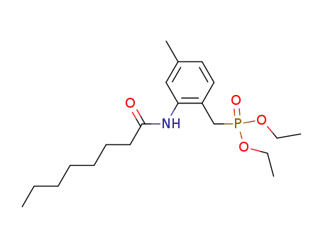 Molecular Structure of 303040-42-8 ((4-methyl-2-octanoylamino-benzyl)-phosphonic acid diethyl ester)
