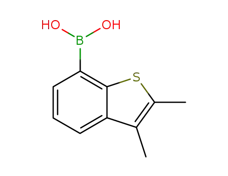 Molecular Structure of 475288-40-5 (2,3-DIMETHYLBENZO[B]THIOPHENE-7-BORONIC ACID)