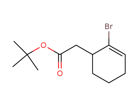 Molecular Structure of 591727-27-4 (2-Cyclohexene-1-acetic acid, 2-bromo-, 1,1-dimethylethyl ester)