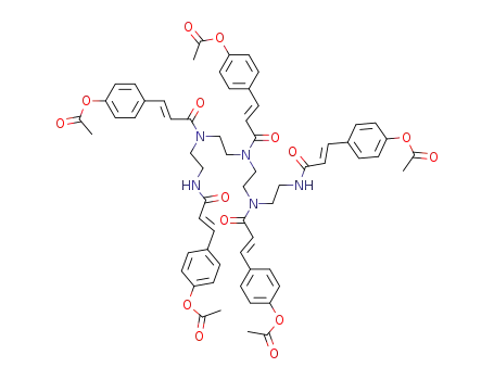 Molecular Structure of 364049-01-4 (N<sup>1</sup>,N<sup>4</sup>,N<sup>7</sup>,N<sup>10</sup>,N<sup>13</sup>-penta(4-o-acetylcoumaroyl)tetraethylenepentamine)