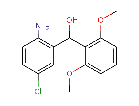 Molecular Structure of 152911-49-4 ((2-amino-5-chloro-phenyl)-(2,6-dimethoxy-phenyl)-methanol)