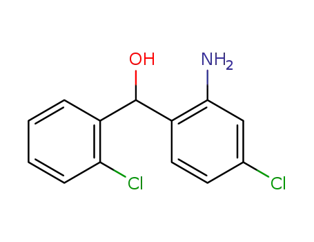 Molecular Structure of 152911-53-0 ((2-amino-4-chloro-phenyl)-(2-chloro-phenyl)-methanol)