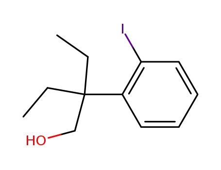 Molecular Structure of 219679-00-2 (2-ethyl-2-(2-iodophenyl)butan-1-ol)
