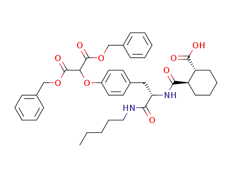 2-(4-{(S)-2-[((1R,2R)-2-Carboxy-cyclohexanecarbonyl)-amino]-2-pentylcarbamoyl-ethyl}-phenoxy)-malonic acid dibenzyl ester
