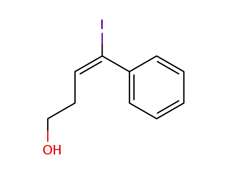 Molecular Structure of 557774-93-3 (3-Buten-1-ol, 4-iodo-4-phenyl-, (3E)-)