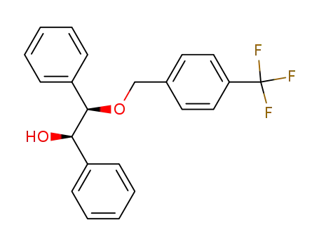 Molecular Structure of 415919-99-2 ((1R,2R)-1,2-diphenyl-2-(4-trifluoromethylbenzyloxy)ethanol)