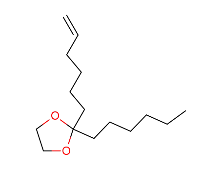 Molecular Structure of 211691-10-0 (1,3-Dioxolane, 2-(5-hexenyl)-2-hexyl-)