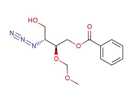 Molecular Structure of 501954-70-7 (1,4-Butanediol, 2-azido-3-(methoxymethoxy)-, 4-benzoate, (2R,3S)-)