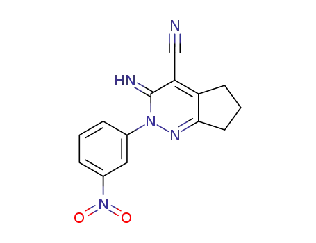 Molecular Structure of 596106-83-1 (2H-Cyclopenta[c]pyridazine-4-carbonitrile,
3,5,6,7-tetrahydro-3-imino-2-(3-nitrophenyl)-)