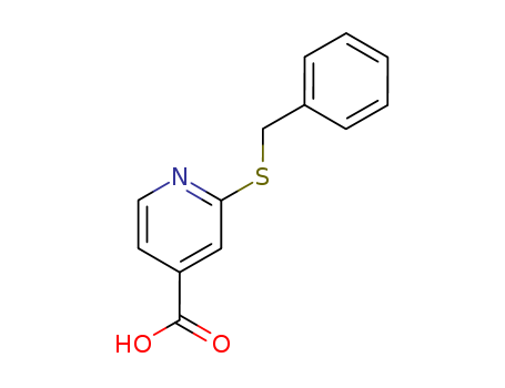 Molecular Structure of 100727-33-1 (4-Pyridinecarboxylic acid, 2-[(phenylmethyl)thio]-)