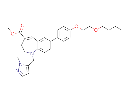 methyl 7-{4-[2-(butoxy)ethoxy]phenyl}-1-[(1-methyl-1H-pyrazol-5-yl)methyl]-2,3-dihydro-1H-1-benzazepine-4-carboxylate