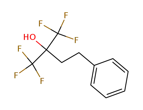 Molecular Structure of 100482-47-1 (1,1,1-trifluoro-4-phenyl-2-(trifluoromethyl)butan-2-ol)