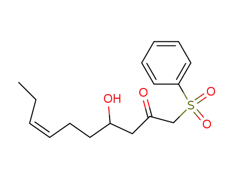 Molecular Structure of 797752-54-6 ((7Z)-4-hydroxy-1-phenylsulfonyl-7-decen-2-one)