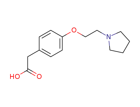 Molecular Structure of 714230-90-7 (4-[2-(1-PYRROLIDINYL)ETHOXY]-BENZENEACETIC ACID)