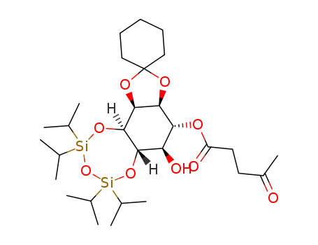 Molecular Structure of 171336-58-6 (1D-1,2-O-cyclohexylidene-6-O-(4-oxopentanoyl)-3,4-O-(tetraisopropyldisiloxane-1,3-diyl)-myo-inositol)
