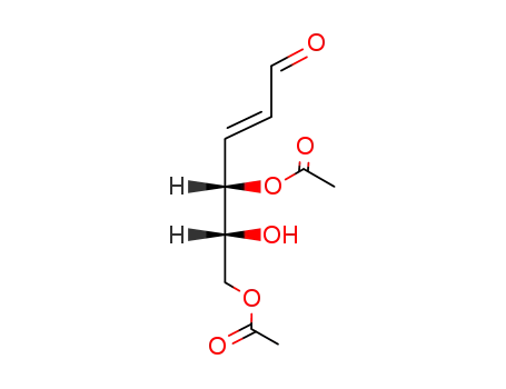 Molecular Structure of 29581-05-3 ((2E,4S,5R)-4,6-diacetoxy-5-hydroxy-2(E)-hexenal)