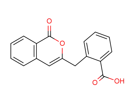 Molecular Structure of 5982-23-0 (3-(2-Carboxybenzyl)isocoumarin)