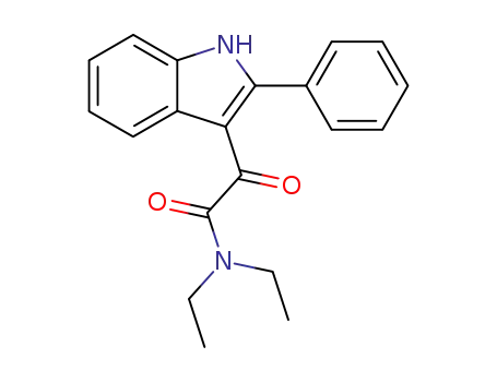 Molecular Structure of 4560-19-4 (1H-Indole-3-acetamide, N,N-diethyl-a-oxo-2-phenyl-)