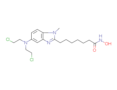 1236199-60-2,7-(5-(1,5-dichloropentan-3-yl)-1-Methyl-1H-benzo[d]iMidazol-2-yl)-N-hydroxyheptanaMide,7‐[5‐[bis(2-chloroethyl)amino]‐1‐methyl-1H-benzimidazole-2-yl]-N-hydroxyheptanamide