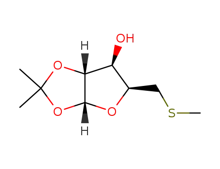 Molecular Structure of 18685-26-2 (5-S-methyl-1,2-O-(1-methylethylidene)-5-thiopentofuranose)