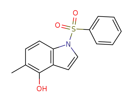 Molecular Structure of 770729-09-4 (1H-Indol-4-ol, 5-methyl-1-(phenylsulfonyl)-)