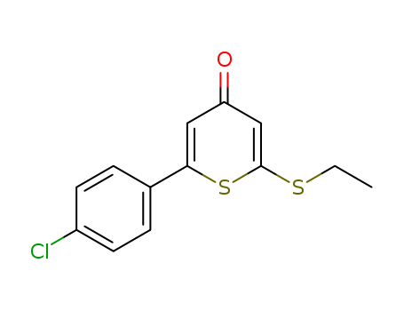 2-(4-CHLORO-PHENYL)-6-ETHYLSULFANYLTHIOPYRAN-4-ONE
