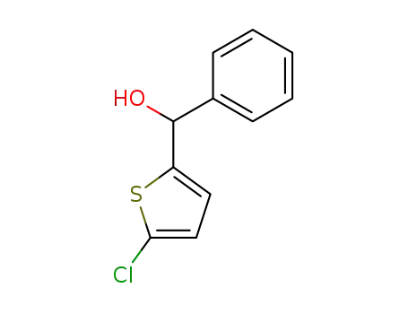 Molecular Structure of 61464-22-0 (2-Thiophenemethanol, 5-chloro-a-phenyl-)