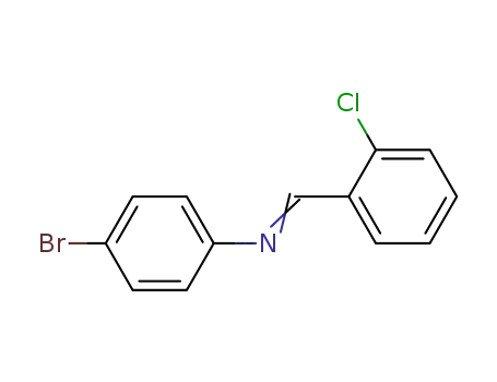 Molecular Structure of 10480-34-9 (4-Bromo-N-(2-chlorobenzylidene)aniline)